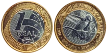Pi&egrave;ce Brasilien 1 real Bimetal 2019