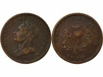 Pi&egrave;ce Canada 1/2 penny Rame George IV, Roi de Grande-Bretagne et d&acute;Irlande 1832