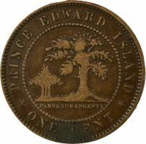 Pi&egrave;ce Canad&aacute; 1 cent Bronce Victoria, Reine 1871 H Heaton