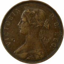 Pi&egrave;ce Canada 1 cent Bronzo Victoria, Reine 1876 H Heaton