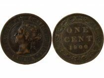 Pi&egrave;ce Canada 1 cent Bronzo Victoria, Reine 1900 H Heaton