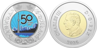 Pi�ce Canada 2 dollars Bi-metallic Charles III 2026 Ottawa