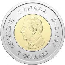 Pi&egrave;ce Canad&aacute; 2 dollars bimet&aacute;lica Charles III 2026 Ottawa