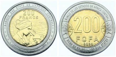 Pi�ce Central African States 200 francs Bi-metallic 2024 A Paris