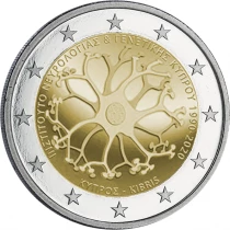 Pi&egrave;ce Chipre 2 bimet&aacute;lica 2020