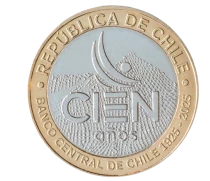 Pi&egrave;ce Cile 100 pesos bimet&aacute;lica 2025 So Santiago