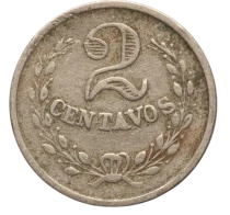Pi&egrave;ce Colombia 2 centavos Rame-Nickel 1921 Bogota