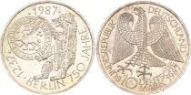 Pi&egrave;ce Deutschland (Bundesrepublik) 10 deutsche mark Silber 1987 J Hambourg