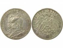 Pi&egrave;ce Etats Allemands (Prusse) 2 mark Argento Guillaume II de Prusse 1904 A Berlin