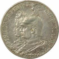 Pi&egrave;ce Etats Allemands (Prusse) 2 mark Argento Guillaume II de Prusse 1904 A Berlin