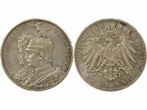 Pi&egrave;ce Etats Allemands (Prusse) 2 mark Plata Guillaume II de Prusse 1901 A Berlin