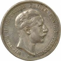 Pi&egrave;ce Etats Allemands (Prusse) 2 mark Plata Guillaume II de Prusse 1904 A Berlin