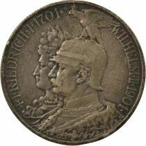 Pi&egrave;ce Etats Allemands (Prusse) 2 mark Silber Guillaume II de Prusse 1901 A Berlin