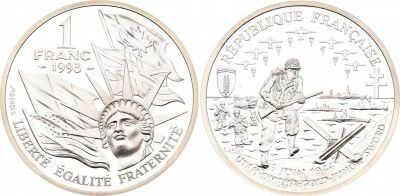 Pi�ce France 1 franc Silver 1993 A Paris