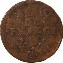 Pièce France 1 liard Copper Louis XIV 1655-1658 Vimy