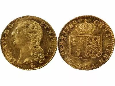 Pi�ce France 1 louis d\'or Gold Louis XVI 1786 T Nantes