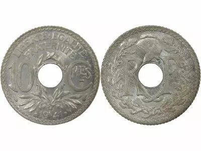 Pi�ce France 10 centimes Zinc 1941 A Paris