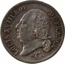 Pi&egrave;ce Francia 01-avr franc Argento Louis XVIII 1824 W Lille