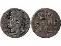 Pi&egrave;ce Francia 01-avr franc Plata Charles X 1829 D Lyon
