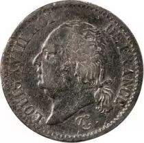 Pi&egrave;ce Francia 01-avr franc Plata Louis XVIII 1823 W Lille