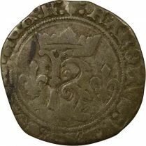 Pi&egrave;ce Francia 1 carolus Cobre-Plata Charles VIII 1491-1498 9 Rennes