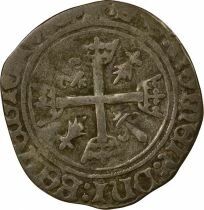 Pi&egrave;ce Francia 1 carolus Rame-Argento Charles VIII 1491-1498 9 Rennes