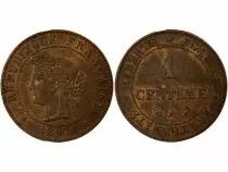 Pi&egrave;ce Francia 1 centime Bronzo 1897 A Paris