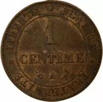 Pi&egrave;ce Francia 1 centime Bronzo 1897 A Paris