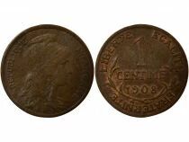 Pi&egrave;ce Francia 1 centime Bronzo 1908 A Paris