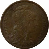 Pi&egrave;ce Francia 1 centime Bronzo 1908 A Paris