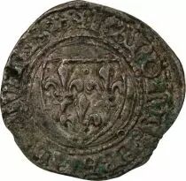 Pi&egrave;ce Francia 1 Cobre-Plata Charles VI 1417 G Poitiers
