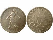 Pi&egrave;ce Francia 1 franc Argento   1903 A Paris