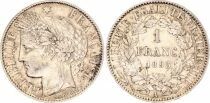 Pi&egrave;ce Francia 1 franc Plata C&eacute;res - Demeter 1895 A Paris