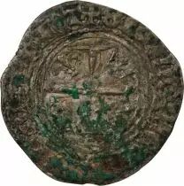 Pi&egrave;ce Francia 1 Rame-Argento Charles VI 1417 G Poitiers
