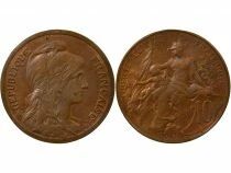 Pi&egrave;ce Francia 10 centimes Bronce   1917 A Paris