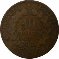 Pi&egrave;ce Francia 10 centimes Bronzo 1876 A - Paris