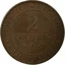 Pi&egrave;ce Francia 2 centimes Bronce 1888 A Paris