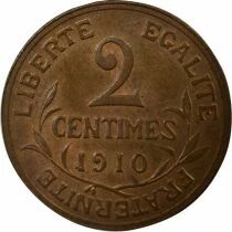 Pi&egrave;ce Francia 2 centimes Bronce 1910 J Paris