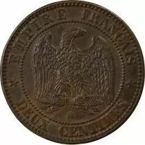 Pi&egrave;ce Francia 2 centimes Bronce Napol&eacute;on III 1862 BB Strasbourg