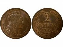 Pi&egrave;ce Francia 2 centimes Bronzo 1902 A Paris