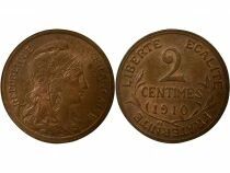 Pi&egrave;ce Francia 2 centimes Bronzo 1910 J Paris