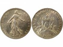 Pi&egrave;ce Francia 2 francs Argento   1914 A Paris