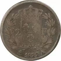 Pi&egrave;ce Francia 2 francs Argento Louis XVIII 1822 A Paris