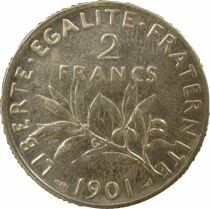 Pi&egrave;ce Francia 2 francs Plata   1901 A Paris