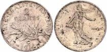 Pi&egrave;ce Francia 2 francs Plata 1914 C Castelsarrasin