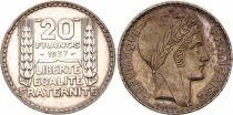 Pi&egrave;ce Francia 20 francs Argento 1937 A Paris