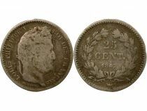 Pi&egrave;ce Francia 25 centimes Argento   Louis-Philippe Ier 1847 A - Paris