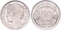 Pi&egrave;ce Francia 50 centimes Alluminio 1947 B Beaumont - Le Roger