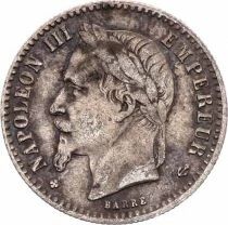 Pi&egrave;ce Francia 50 centimes Argento Napol&eacute;on III 1867 BB Strasbourg