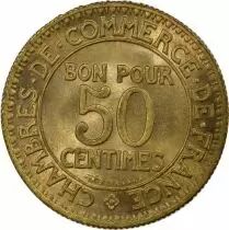 Pi&egrave;ce Francia 50 centimes Bronce-aluminio 1922